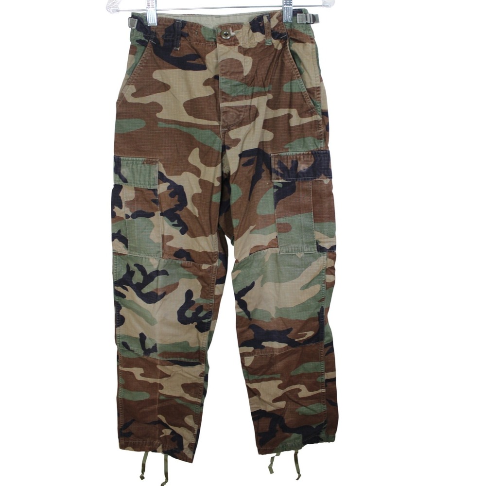 Military Issue Woodland Camo BDU Cargo Pants Ripstop XS Regular 8415-01-391-1061
